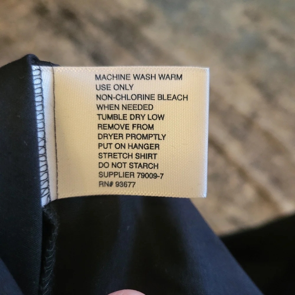 Stafford Size 18, Sleeve 36/37 Men's Black Button-Up Shirt - Picture 3 of 3